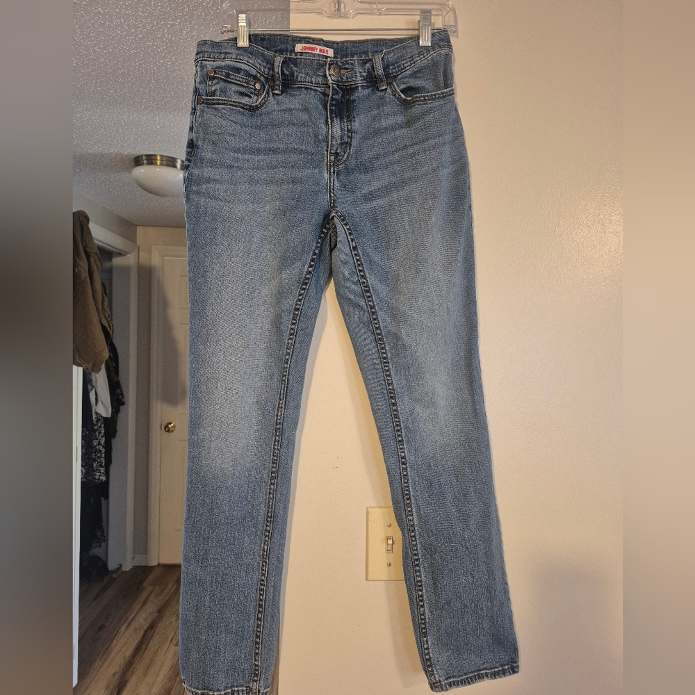 JOHNNY WAS Classic Blue Denim Jeans stretch Size 28 30 Inches